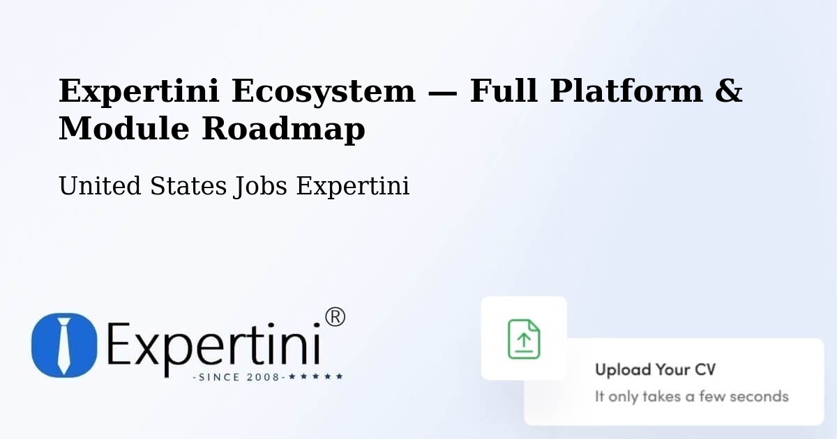 Expertini Ecosystem — Full Platform & Module Roadmap – Fort Atkinson